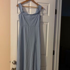 Elegant Blue Sleeveless Dress